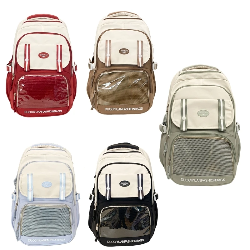 Japanese Transparent Pocket Itabag Backpack Pin Display School Bag