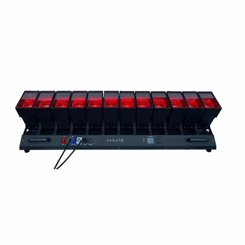 New Arrive 12x60W LED Full Color RGBW Zoom Beam Moving Head Light Linear matrix bar Light RDM Dmx Beam Wash Strip Lighting Show