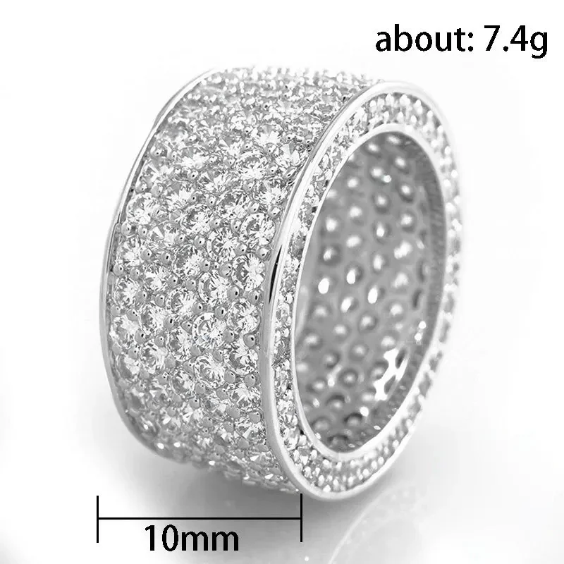 Engagement Turkish Rings for Women Gold Silver Crushed Ice Moissanite Ring Jewelry