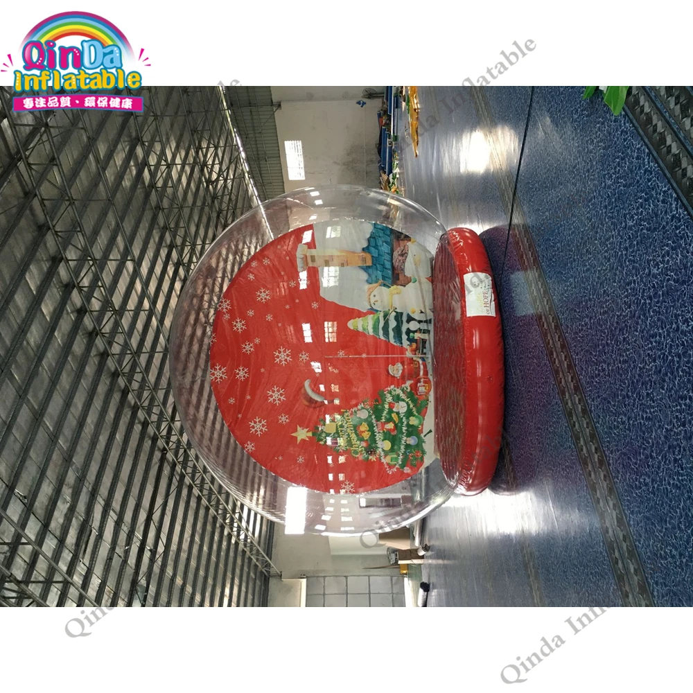 3M Diameter Giant Inflatable Human Size Snow Globe For Christmas Decorations