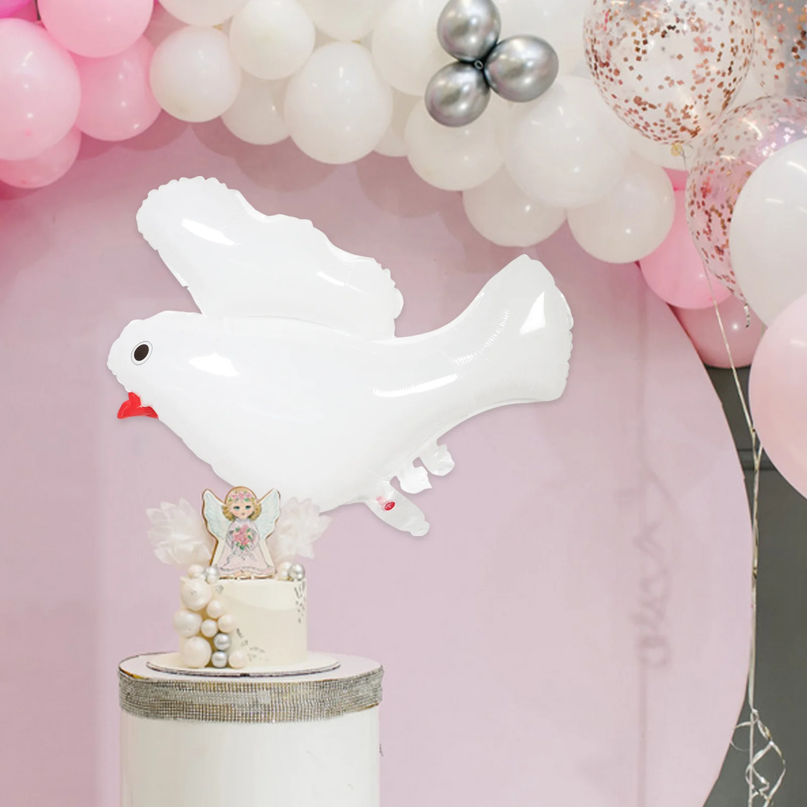 

10Pcs Peace Dove Balloons White Large Foil Balloon Decorations Wedding Birthday Party Memorial Release Ceremonies