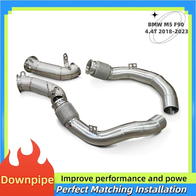 For BMW M5 F90 4.4T 2018-2023 Stainless Steel Exhaust pipe Auto parts Substitutions downpipe exhaust header converter