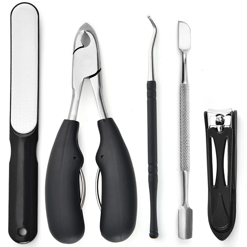 

5Pcs/Set Professional Pedicure Kit Tools Manicure Nail Clippers Stainless Steel Scissors Grooming Kit Professional