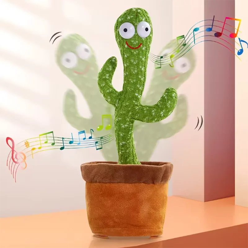 1pc elektronische knuffel woondecoratie voor kinderen kerstcadeaus dansen pratende cactusspeelgoed voor babyjongens en meisjes