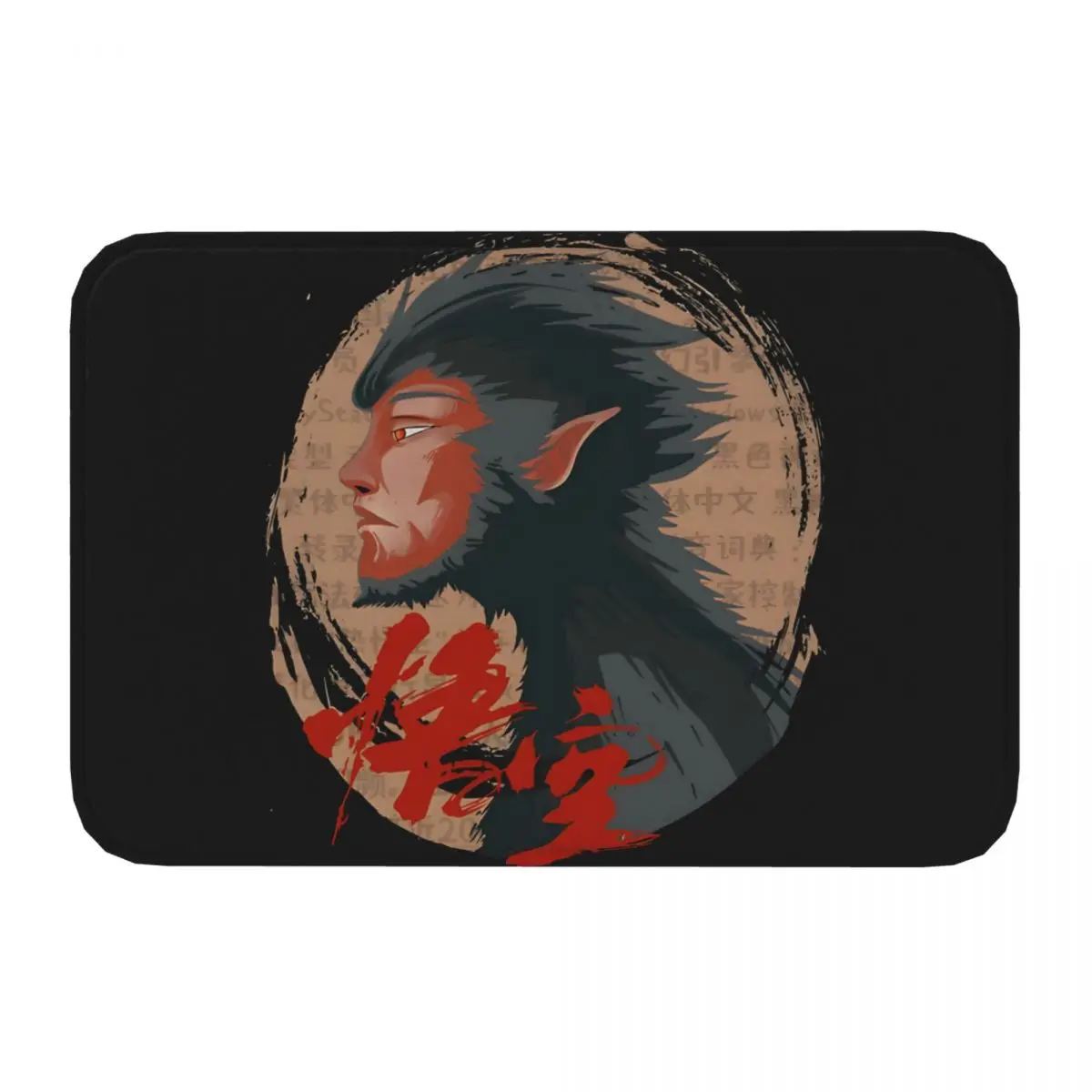 B-Black Myth Wukong Non-slip Doormat Funny Game Living Room Bedroom Mat Prayer Carpet Home Pattern Decor