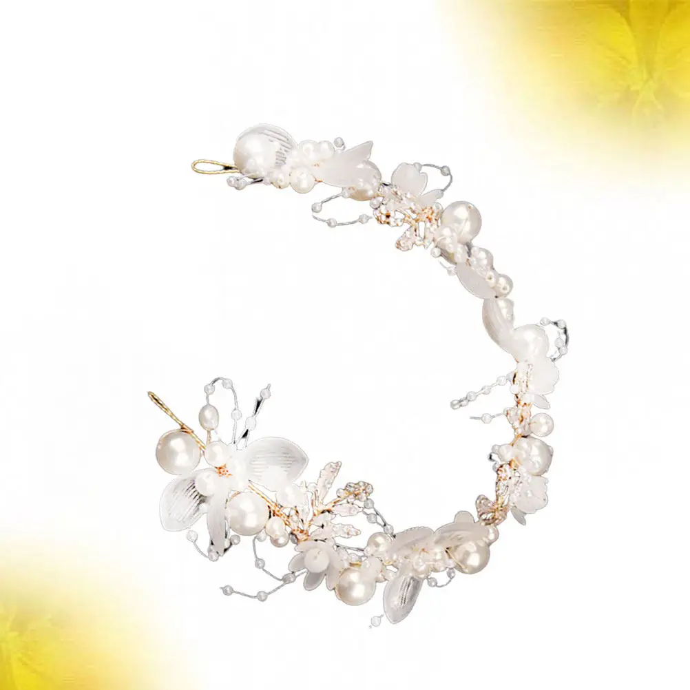 Pearl Bridal Crown Elegant Crystal Flower Design Wedding Tiara Crown for Women Wedding Hair Engagement Party Bridal Tiara