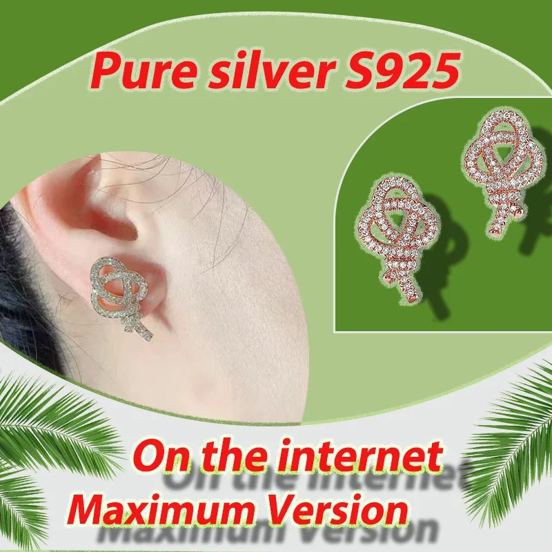 

Design sense niche high-end diamond studded earrings pure silver S925 fashionable temperament charm earrings TCO series