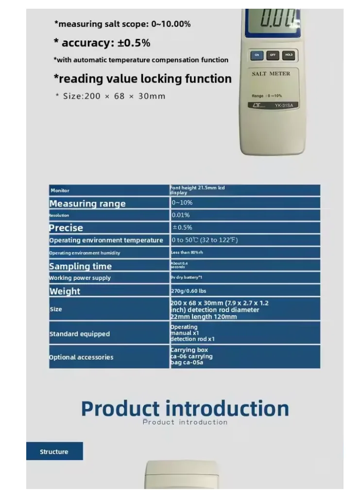 YK-31SA Salinity Meter Digital Salinity Meter