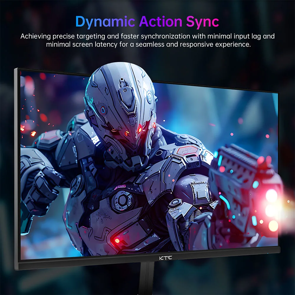 Monitor para Juegos KTC H24F8 de 24 Pulgadas FHD, Panel IPS Rápido, Frecuencia de Actualización de 190 Hz, Tiempo de Respuesta de 1 ms, 133% sRGB, HDR10, Adaptive Sync, Luz Azul Baja, Compatible con VESA, Funciones de Asistencia para Juegos 5