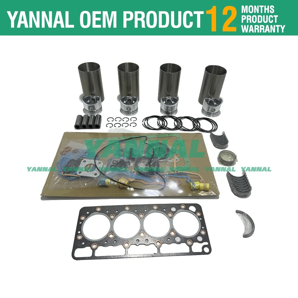 V1100 Overhaul Rebuild Kit For Kubota Engine Part Piston Ring Gasket Bearing Set