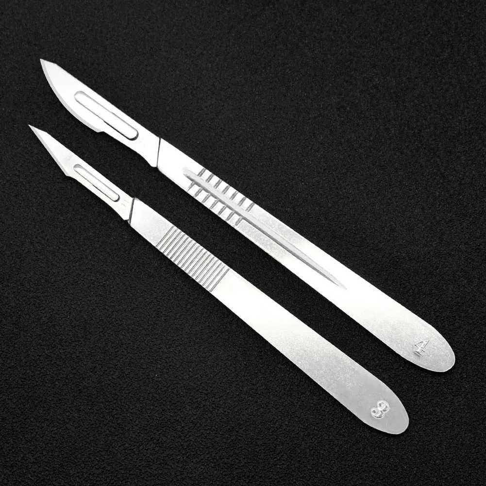 20Pcs Carbon Steel Blades2pc Thicken Handle DIY Cutting PCB Repair Tools Engraving Craft Knives Cutting Hand Tool Parts