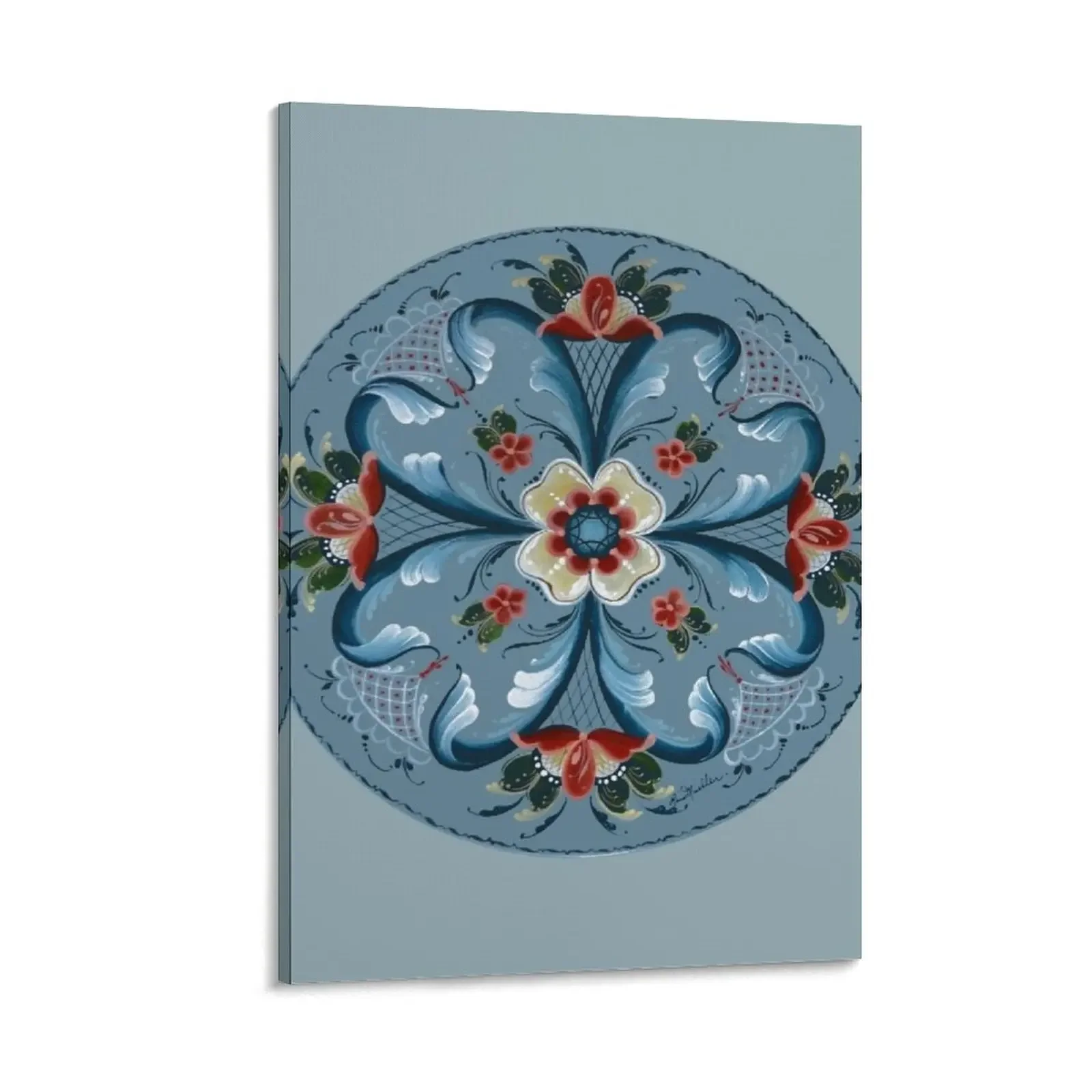 

Rosemaling university blue ball #71 Canvas Painting living room decoration decoration for the room house decorations