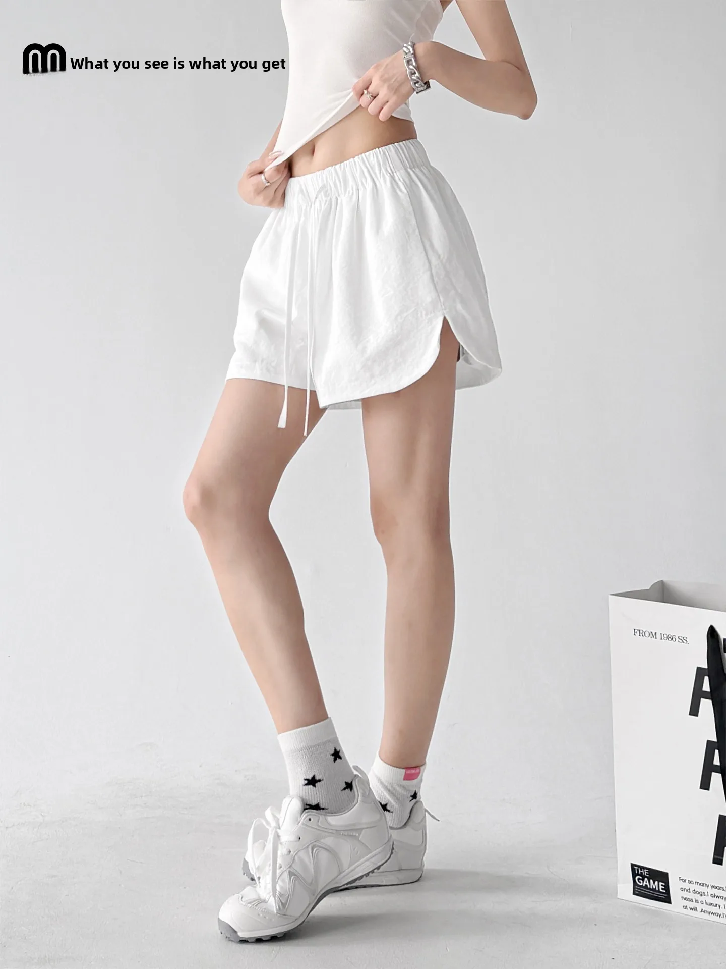 Summer 2026 Women's Loose Running Sports Shorts Casual Outerwear Three-quarter Length Cotton Blend Comfortable Straight Leg