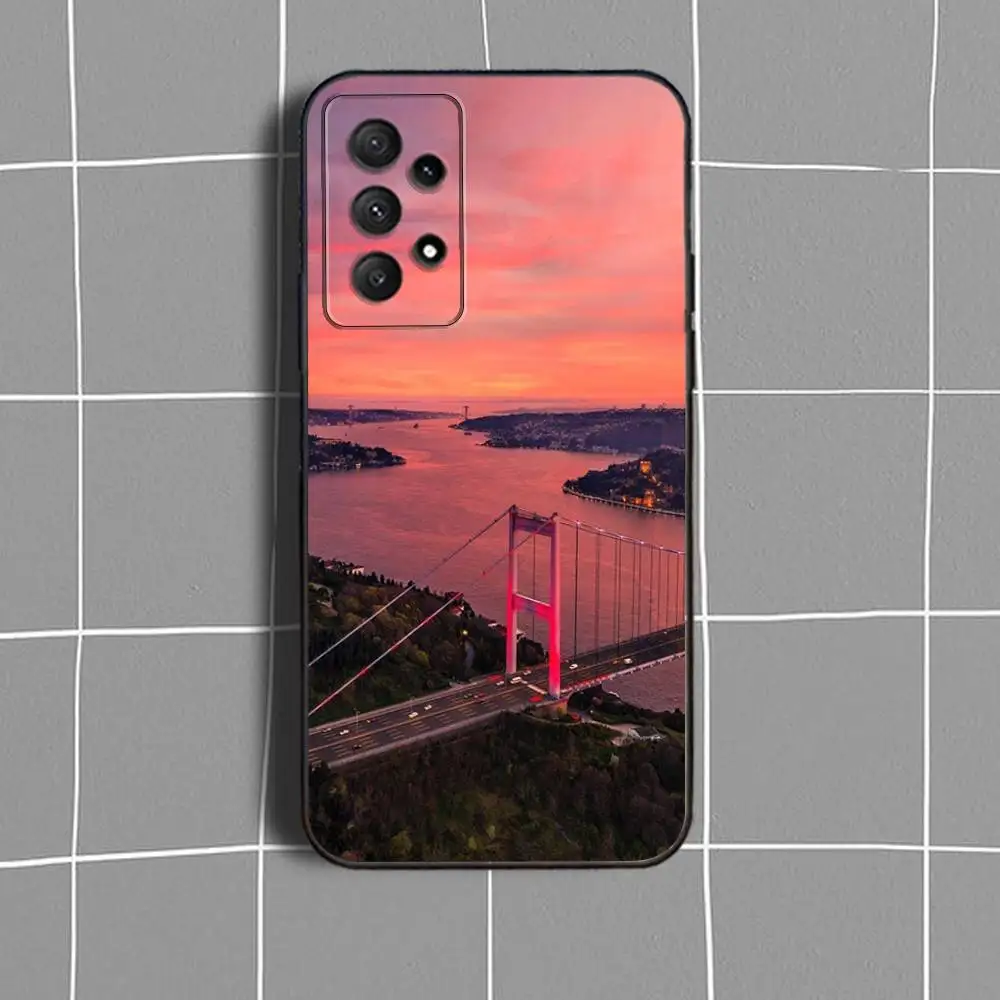 T-Turkey I-Istanbul Scenery Phone Case For Samsung Galaxy A 91,80,73,72,71,53,52,51,22,5G Shockproof Soft Black Cover