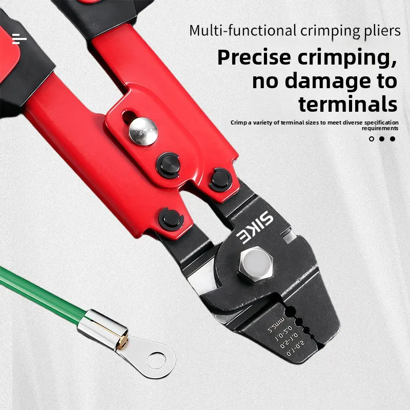 Aluminum sleeve crimping pliers Multi-functional ratchet crimping pliers practical crimping pliers for terminal connections