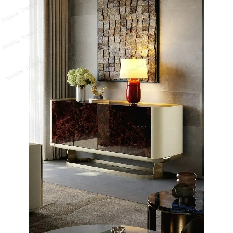 Dining side cabinet Villa living room against the wall Household locker Entry foyer Decorative cabinet