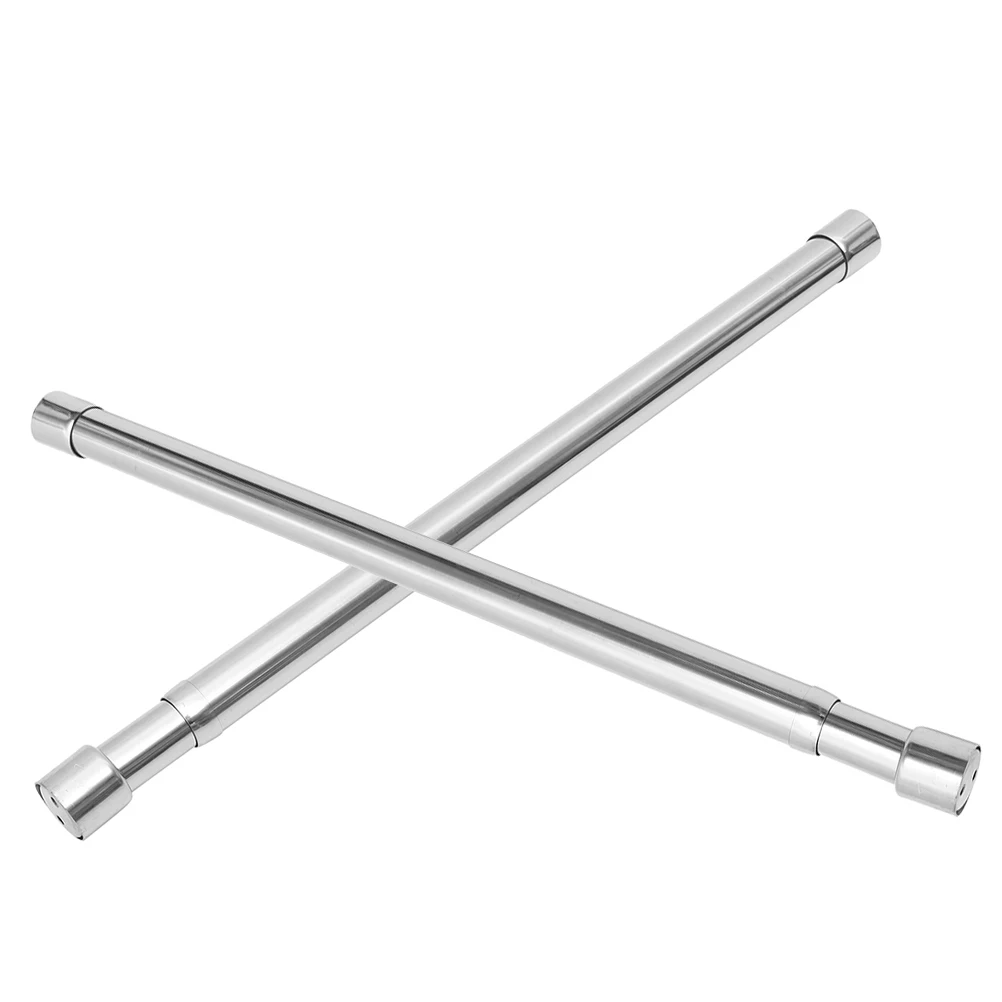 

1 set Telescopic Clothes Rail Stainless Steel Extendable Bar Adjustable Drying Rack Wardrobe Closet Shower Stall Retractable
