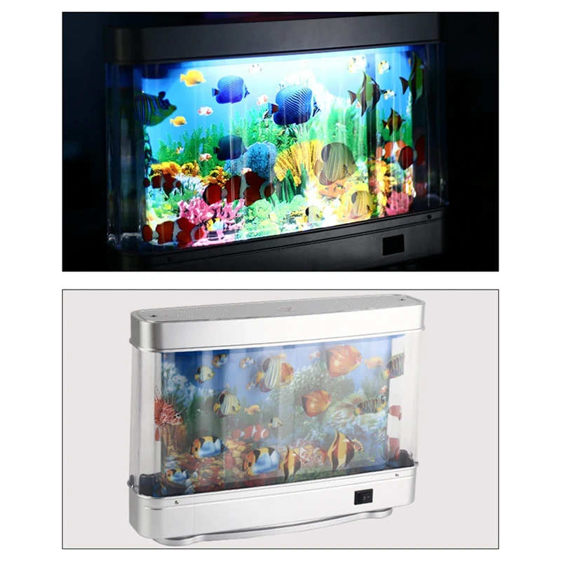 DolDave-Lampe LED Poisson Précieux, Océan Virtuel ociamique, Paysage Tropical Artificiel, Décoration de Chambre Mignonne, Prise UE