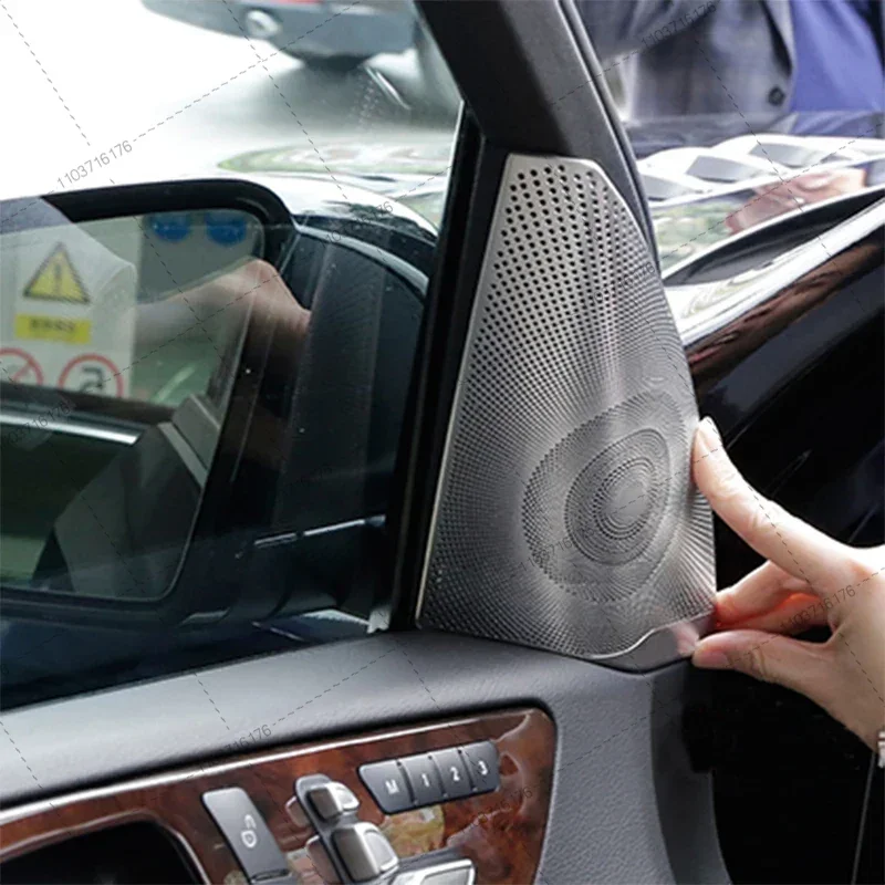 Matte Car Door Audio Speaker Cover Trim For Mercedes Benz ML GL Class  GLS GLE X204 X166 W166 2pcs view 6