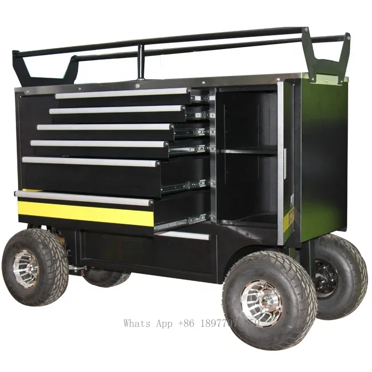 Pit Tool Box And Metal Cabinet With Rolling Trolley For Workshop Working Station