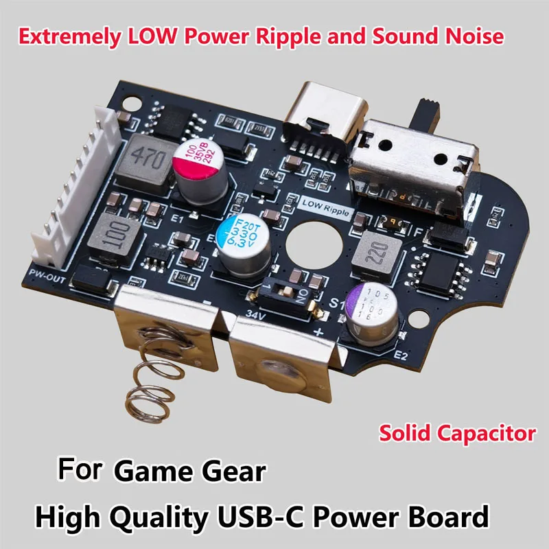 High Quality USB-C Power Board Replacement PCB Board Power Switch Motherboard for SEGA Game Gear for GG Gaming Console
