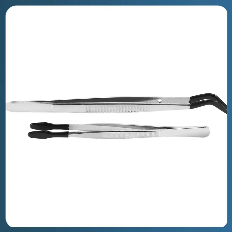 

AB02 6 Pcs Of Rubber Tip Tweezers PVC Silicone Precision Tweezers Laboratory Industrial Hobby Craft Tweezers Tool