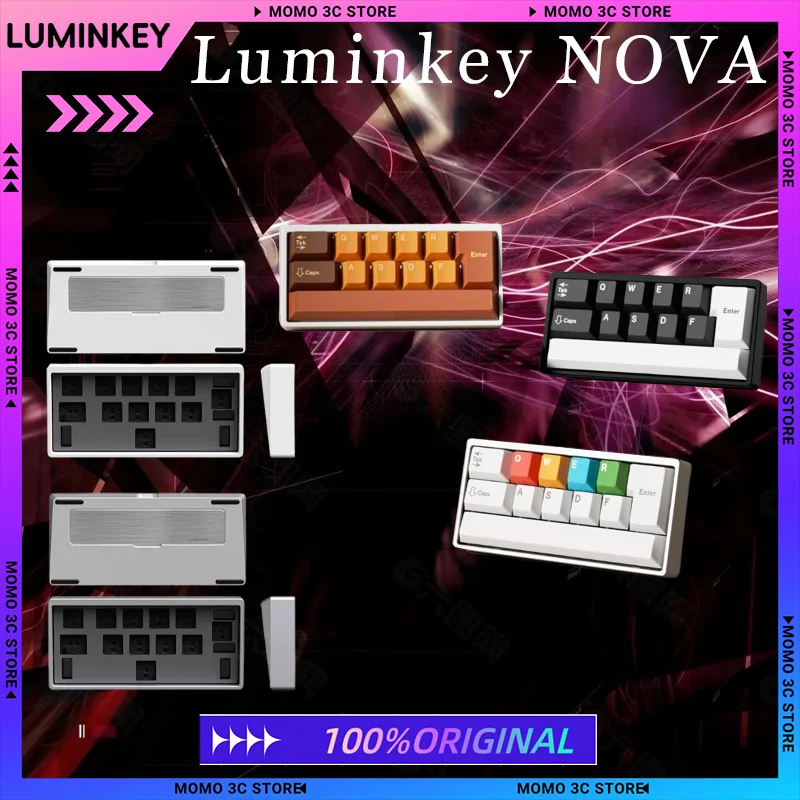 

LUMINKEY NOVA Mini Mechanical Keyboard Kit Aluminum Alloy Gaming Keyboard VIA Esports 12keys Customized Pc Gamer Accessories