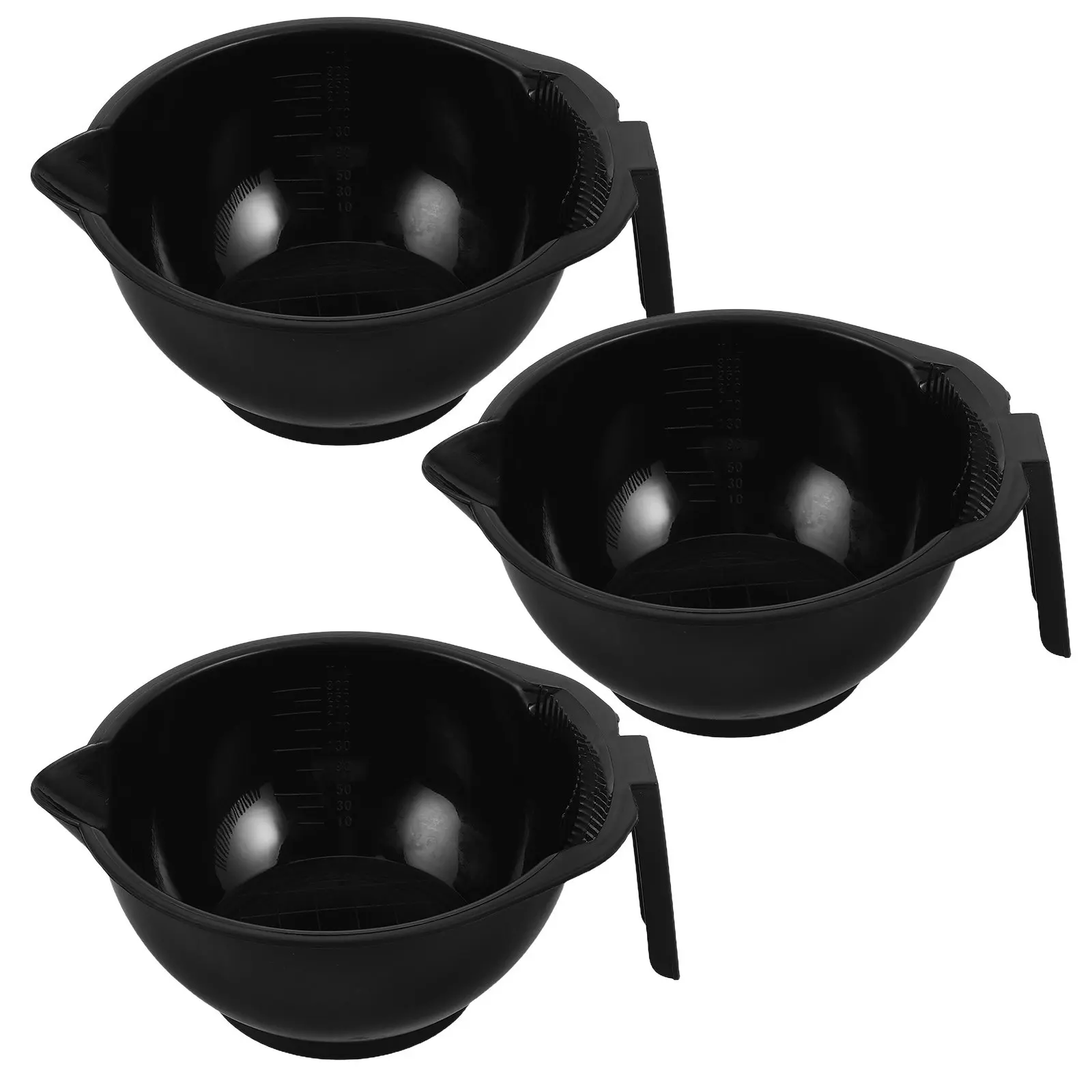 

3Pcs Hair Dye Mixing Bowls Plastic Tinting Bowls with Built-in Comb Salon Color Measuring Bowl for Home Professional Hair