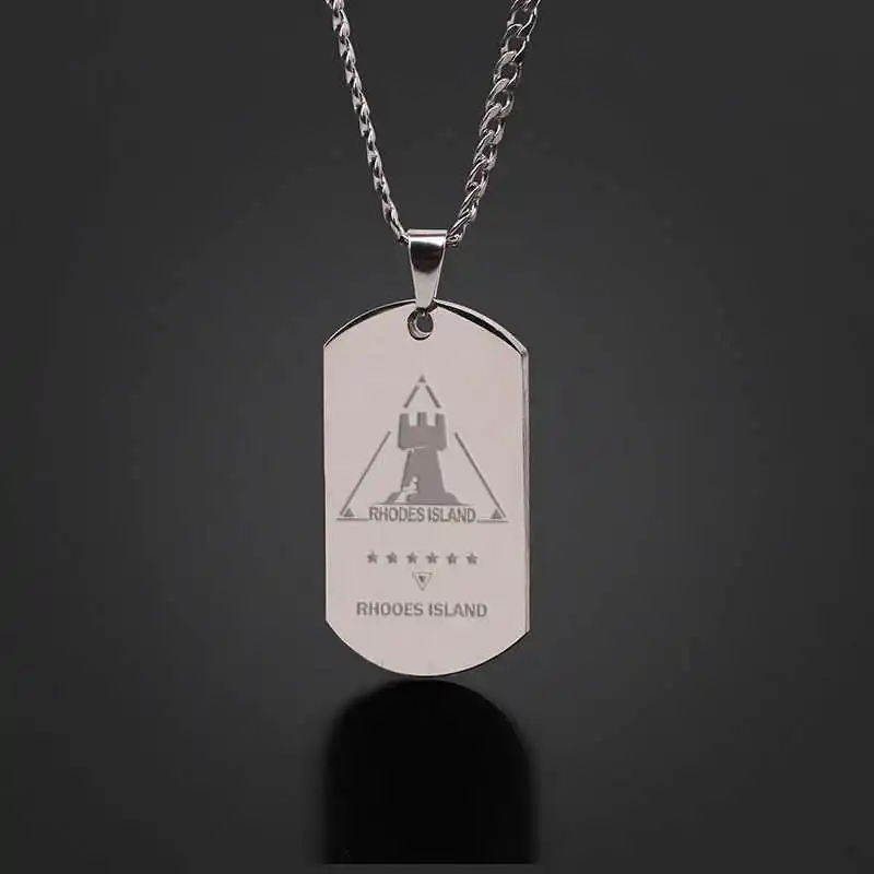 Jogo arknights masculino feminino pingente skadi amiya lappland exusiai colar de metal anime cosplay acessórios traje moda presente natal