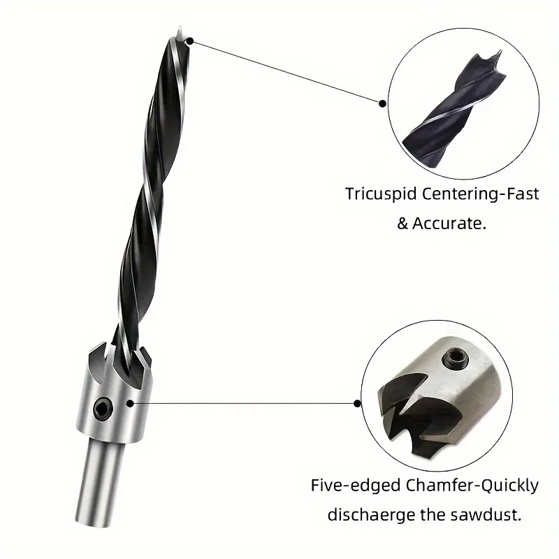 4ชิ้น/7ชิ้น Countersink set Mata Bor คว้านรูสว่านสำหรับงานไม้สว่านเจาะรูแบบเจาะรูสว่านเจาะรูงานไม้