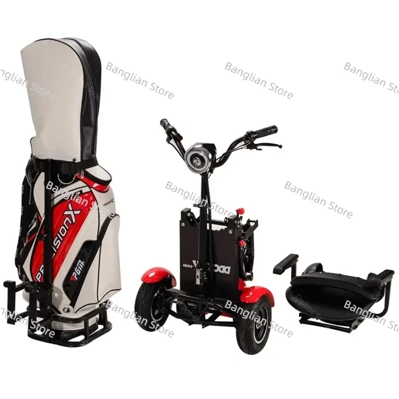 Electric Scooter with Folding Golf Cart for Adult, Adjustable 3 Speed, Dual Motor with Seat, 4 Wheels, 36V