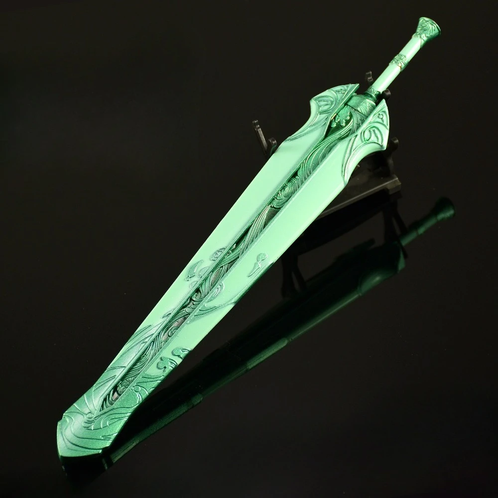 30 سنتيمتر السيوف لعبة الخالد الطرفية السماء الزرقاء السيف الأسلحة نموذج مع غمد المعادن الحرفية عرض قطعة حلية لعبة هدية #5