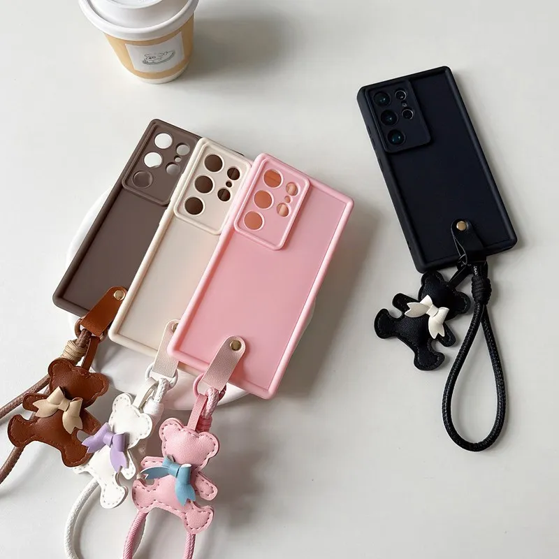 ربطة القوس فيونكة الدب الحبل جراب هاتف ل Tecno Spark 30 9 10 20 Pro Plus 8C 10C 20C 30C شرارة 6 GO 1 S 2025 2024 2023 2022 2021 غطاء