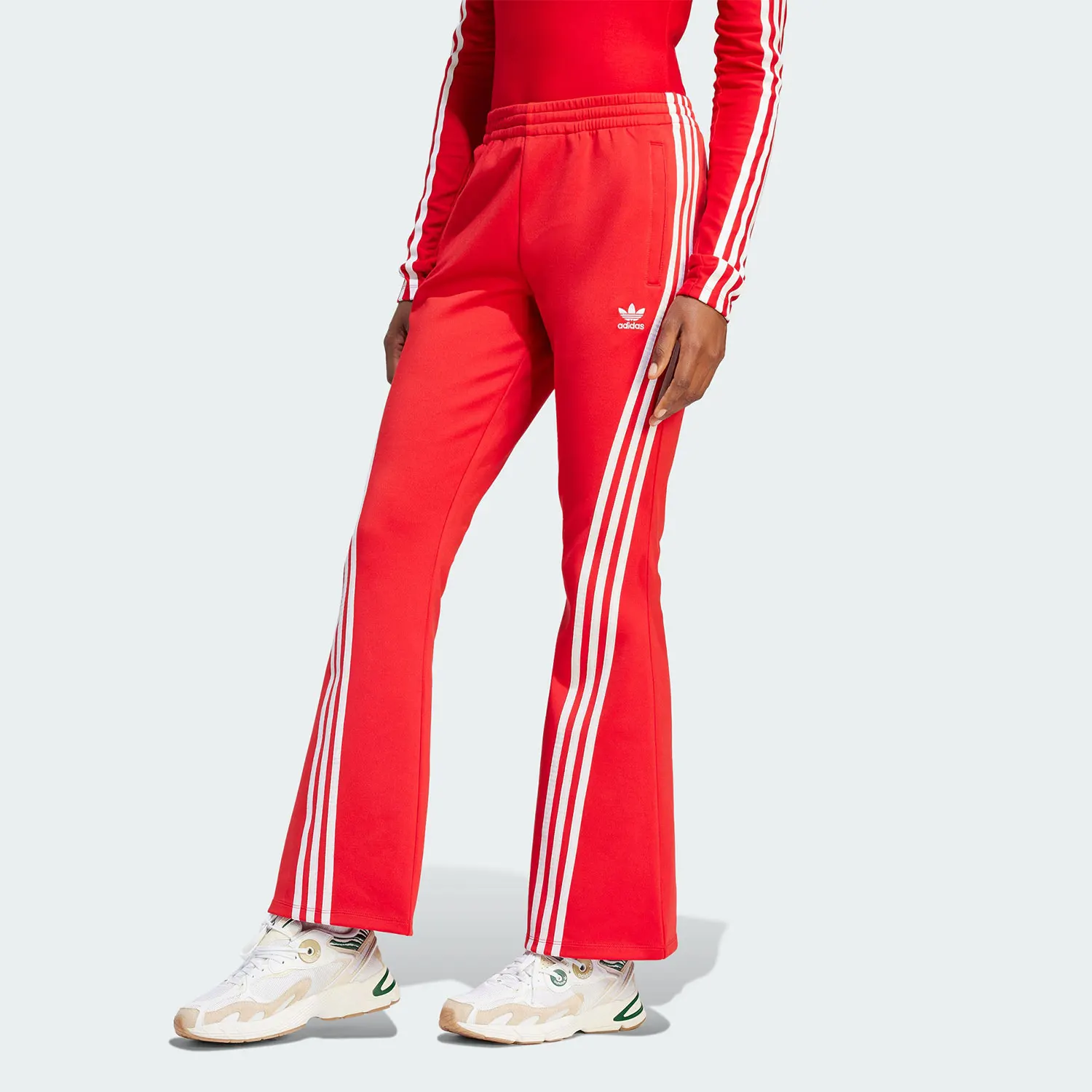Adidas genuine clover women's fashionable slim fit sports horn pants IV9325
