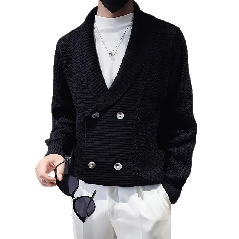 2026 Autumn and Winter New Cardigan Sweater American Retro Casual Lazy Style V-neck Knitting 5