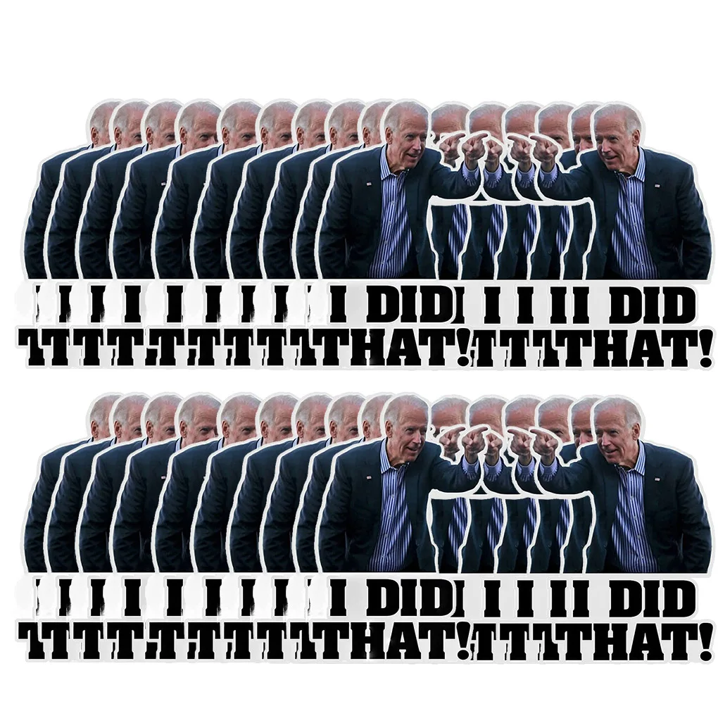 

100 Pieces Stickers Decals I DID That Reflective Imitation Laptop Car