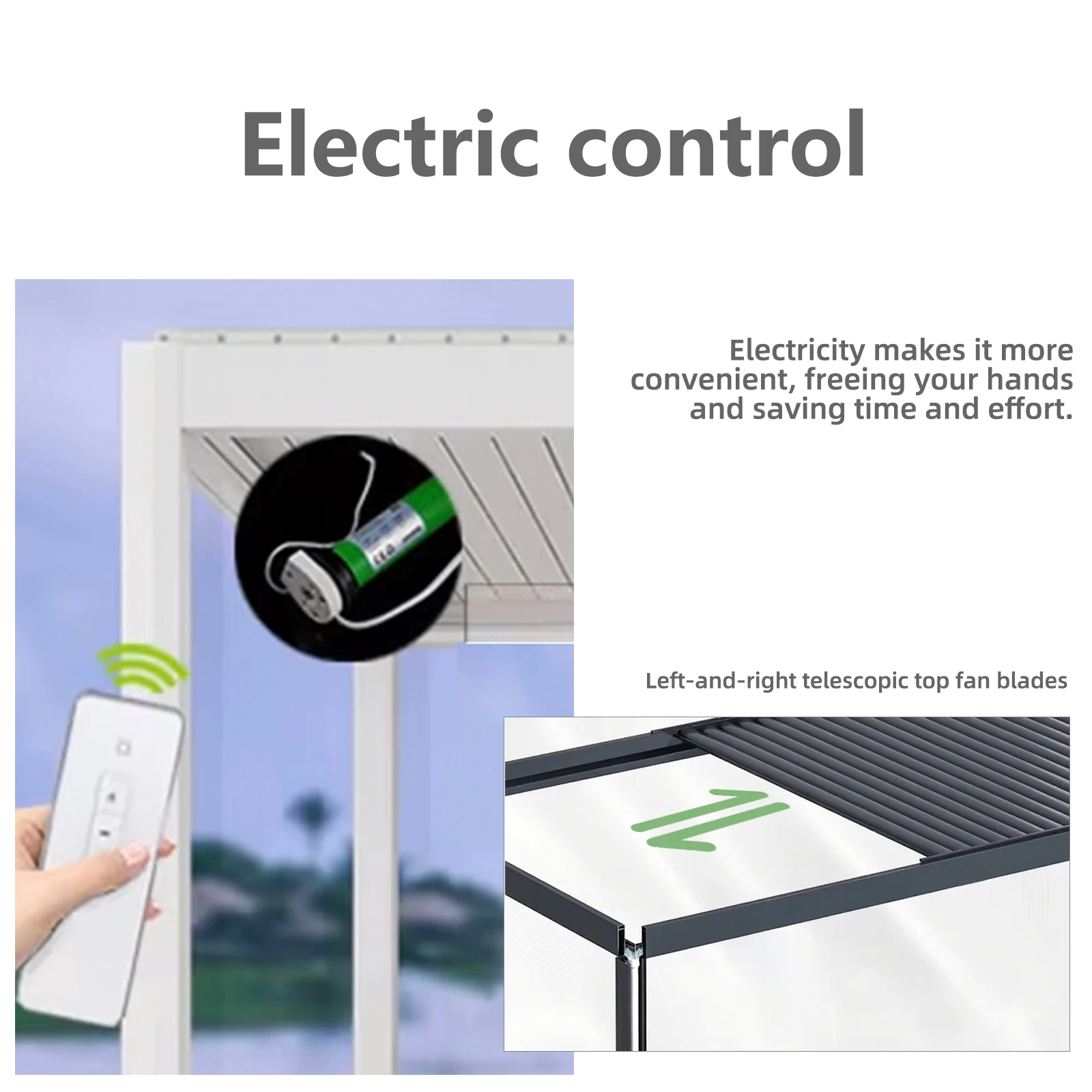 맞춤형 제품: 비 감지 센서가 장착된 스마트 정원용 퍼 - Smart Garden Electric Pergola 리뷰 및 가격