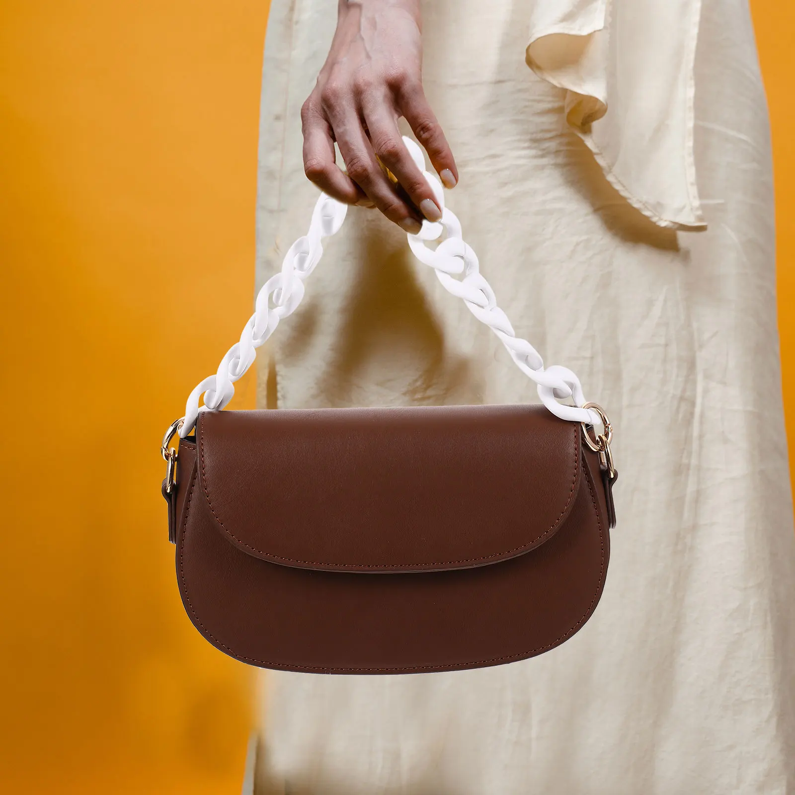 

Resin Bag Chain Handbag Chains Purse Accessories Chunky Strap Link Handle Black Fanny Pack Crossbody Stylish Fashionable