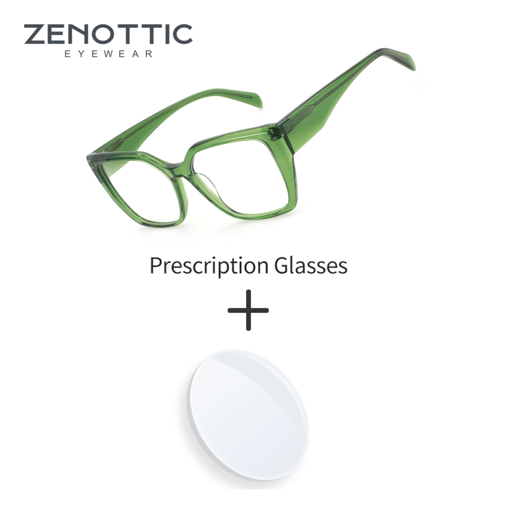 ZENOTTIC M Size Modish Butterfly Prescription Glasses Myopia Eyeglasses Man For Acetate Photochromic Optical Glasses For Women