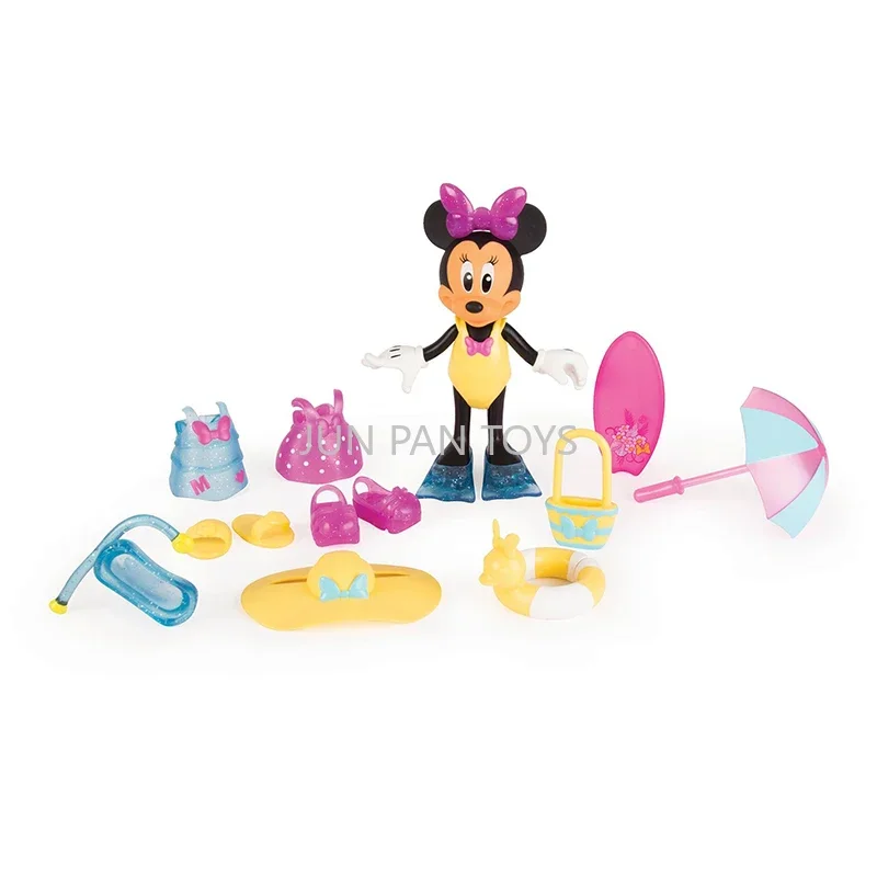 Disney Minnie Fashion Fun Beach Schönes Fitnessstudio Fun Jet Set Modepuppe mit 12+ Zubehör Cartoonfigur Kinderspielzeug 1Stk