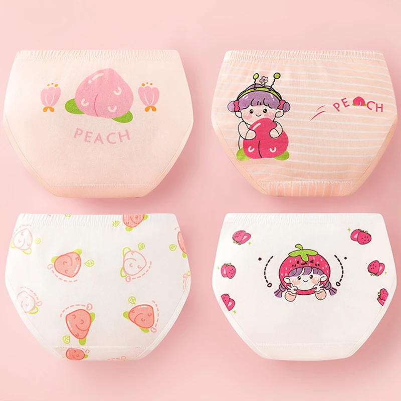 4 قطعة الفتيات القطن سراويل لينة طفل جميل شخصية نمط الكرتون اللباس الداخلي الطلاب الملاكم ملخصات الاطفال الملابس الداخلية الأطفال الملاكمين