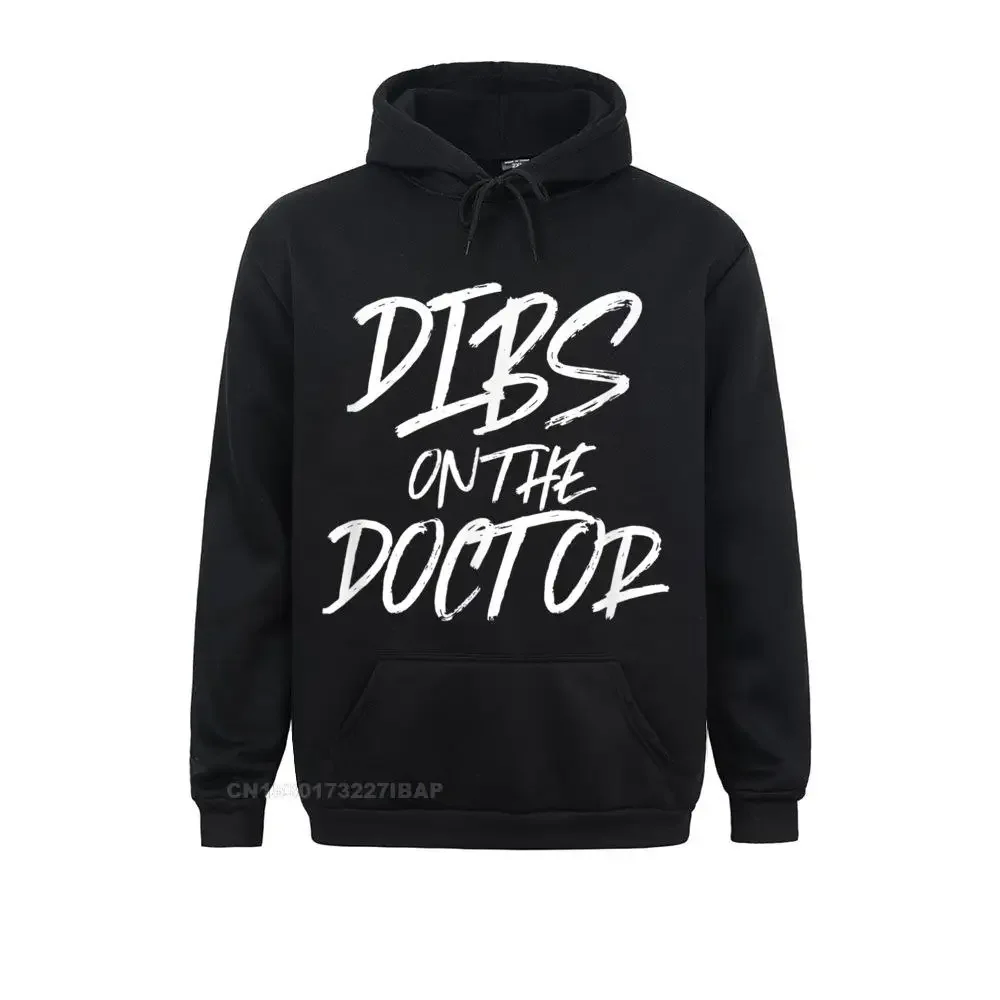 

Dibs On The Doctor Funny Husband Wife T Shirt MD Hospital Hoodies Summer Cheap Print Long Sleeve Men Sweatshirts Leisure Hoods