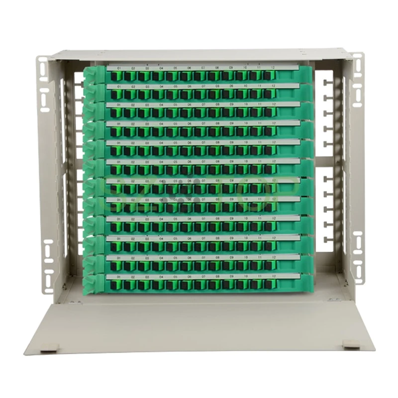 144 Core ODF SC LC FC ST 19 inch Fiber Optic Distribution Frame FTTH Fiber Patch Panel Pigtail cold-rolled sheet 1.5m customized