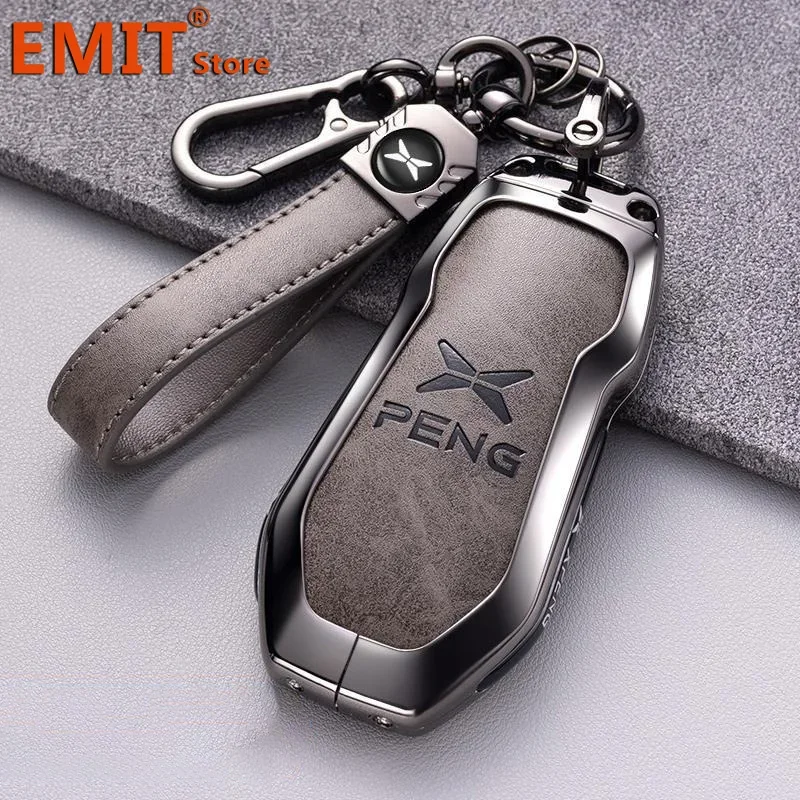 سبيكة الزنك الجلود حالة مفتاح السيارة ، غطاء الحماية عن بعد ، قذيفة حقيبة ، حامل حلقة المفاتيح ، اكسسوارات فوب ، Xpeng ، Xiaopeng ، X9