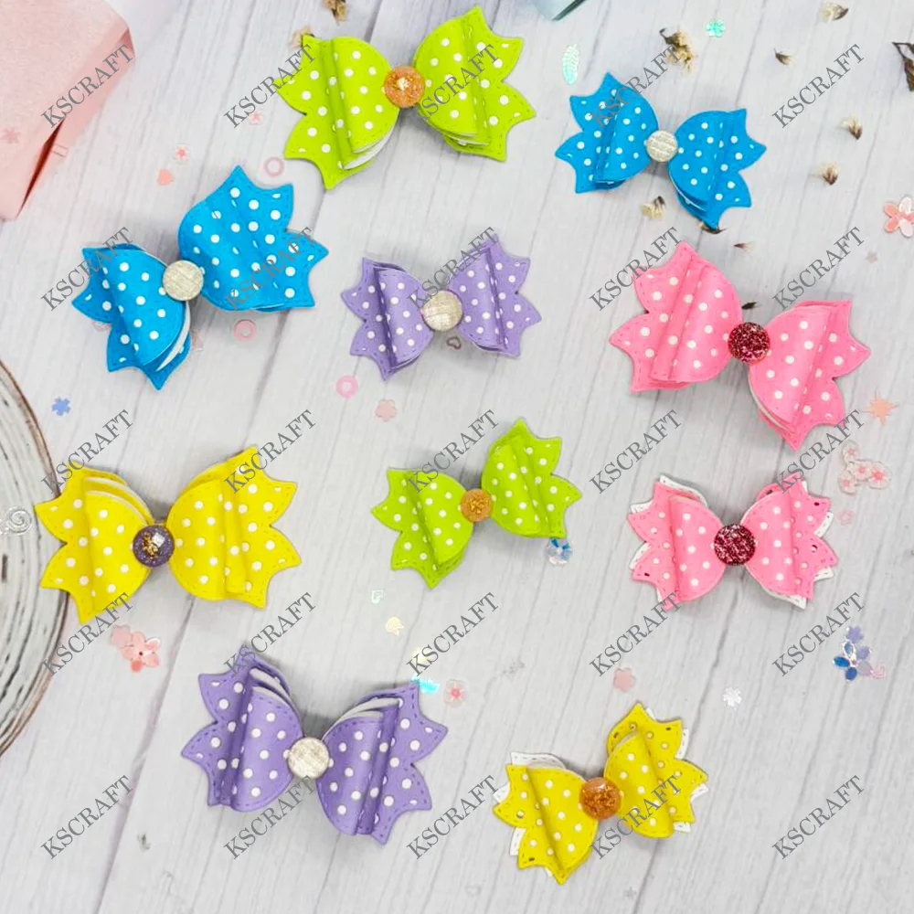KSCRAFT Cute Double Bows Cutting Dies Stencils for DIY Scrapbooking Decorative Embossing DIY Paper Cards