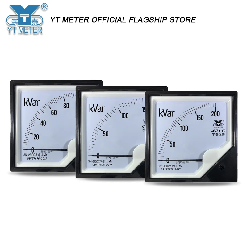 42L6 380V Input three-phase reactive Power meter 100kVar 200kVar 1MVar Kilowatt meter KVA