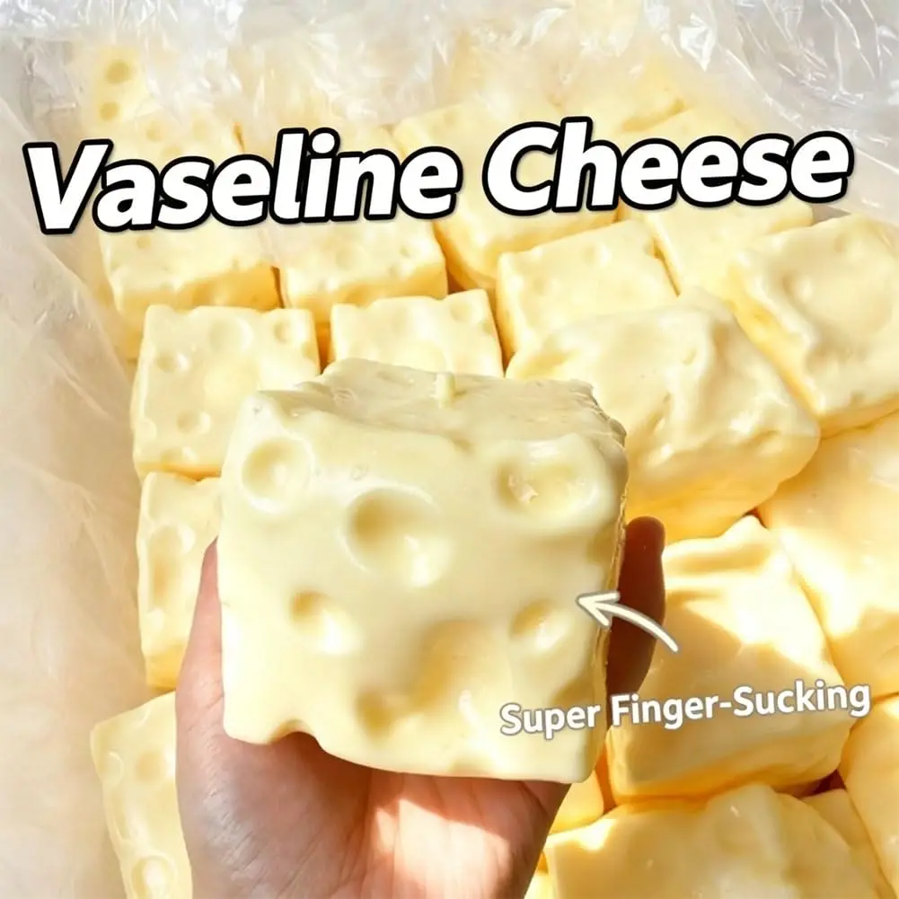 6CM Cheese Squishy Jumbo Squishy Luck Squeeze Cheese Stress Ball Soft Slow Rising Cube Block Sensory Fidget for Stress Adults