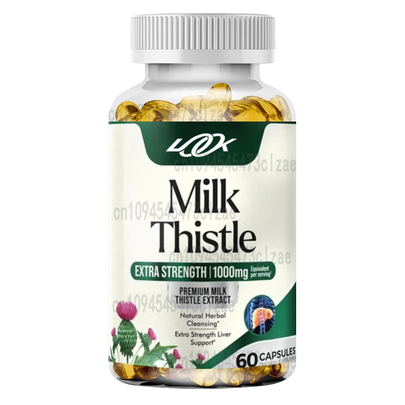 

Milk Thistle 1000mg - Liver Cleansing Supplement Containing Silymarin Extract and Dandelion Root, Non GMO