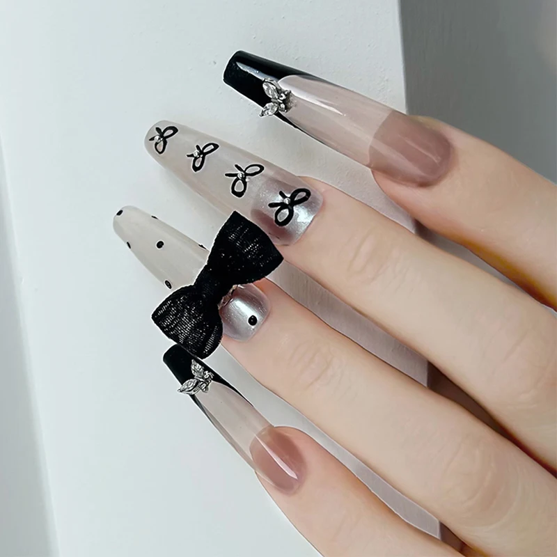 10Pcs Organza Bow Lovely Nail Decoration Lace Stereoscopic Nail Accessories Nail Painting Nail Salon DIY Nail Art