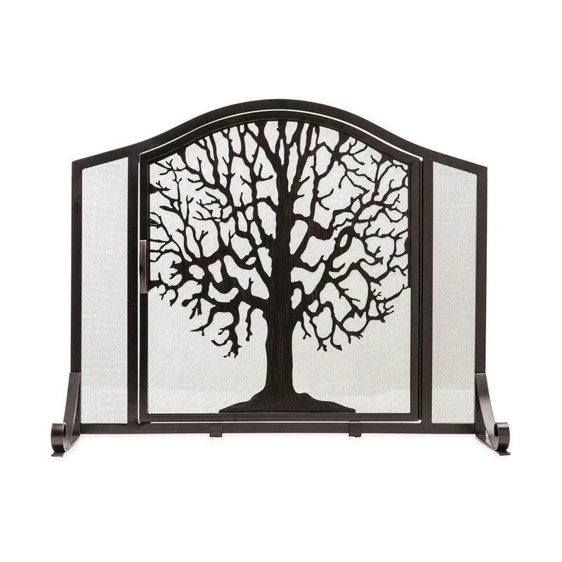 American pastoral wrought iron door fireplace door screen partition home anti-real fire stove rail tree fireplace decoration doo